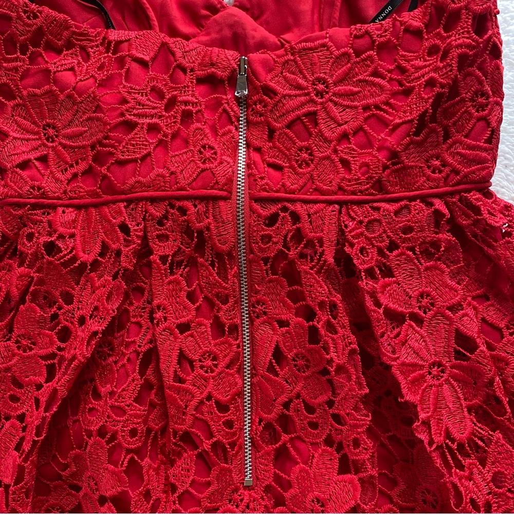 Anthropologie Red Lace Spaghetti Strap Dress - Picture 2 of 7